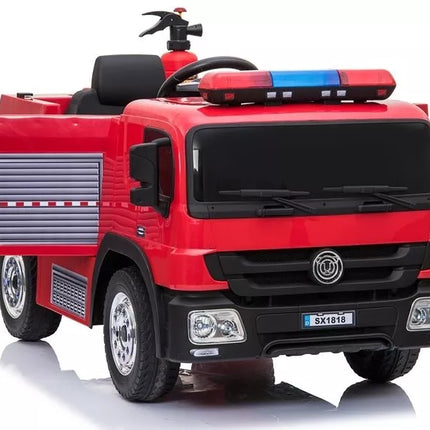 Gaisrinės mašinos elektromobilis vaikams - raudonas