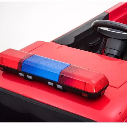 Gaisrinės mašinos elektromobilis vaikams - raudonas