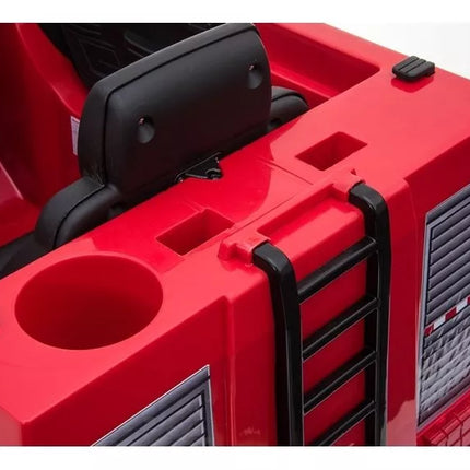 Gaisrinės mašinos elektromobilis vaikams - raudonas