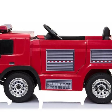 Gaisrinės mašinos elektromobilis vaikams - raudonas