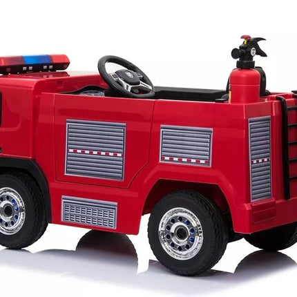 Gaisrinės mašinos elektromobilis vaikams - raudonas