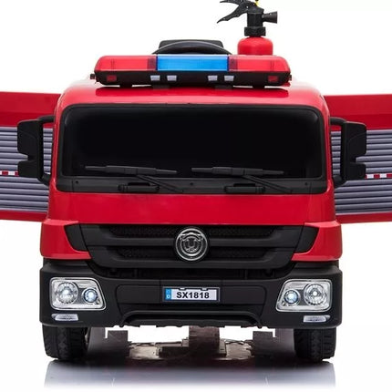 Gaisrinės mašinos elektromobilis vaikams - raudonas