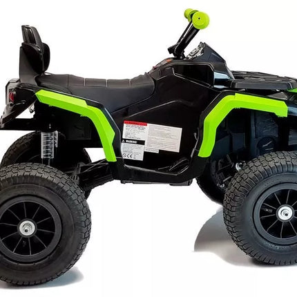 Keturratis BDM0906 elektrinis važiavimo žaislas su pripučiamais ratais – juodas