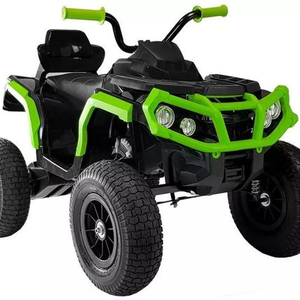 Keturratis BDM0906 elektrinis važiavimo žaislas su pripučiamais ratais – juodas