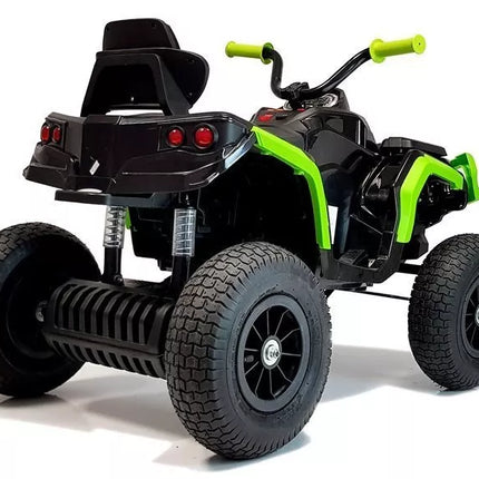 Keturratis BDM0906 elektrinis važiavimo žaislas su pripučiamais ratais – juodas