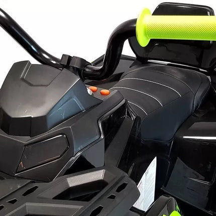 Keturratis BDM0906 elektrinis važiavimo žaislas su pripučiamais ratais – juodas