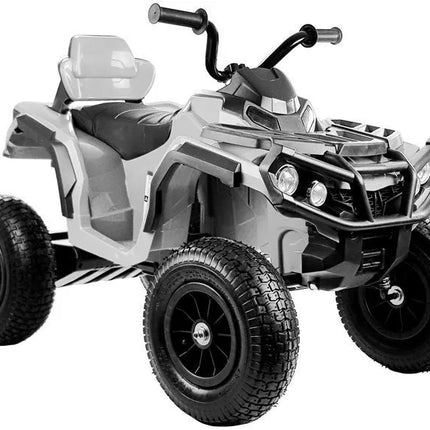 Vaikiška elektromobilių triratė transporto priemonė Quad BDM0906 su pripučiamais ratais - Balta