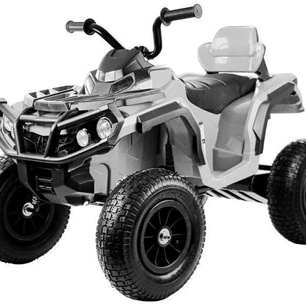 Vaikiška elektromobilių triratė transporto priemonė Quad BDM0906 su pripučiamais ratais - Balta