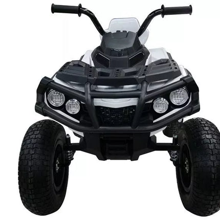 Vaikiška elektromobilių triratė transporto priemonė Quad BDM0906 su pripučiamais ratais - Balta