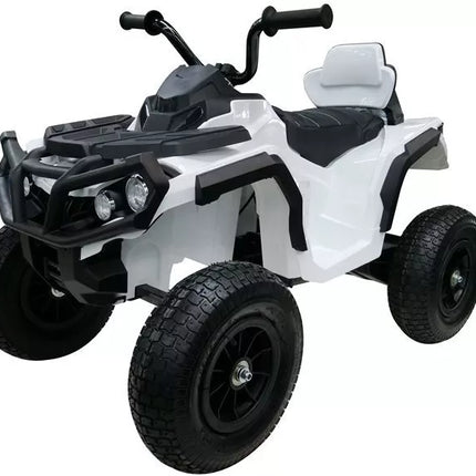 Vaikiška elektromobilių triratė transporto priemonė Quad BDM0906 su pripučiamais ratais - Balta