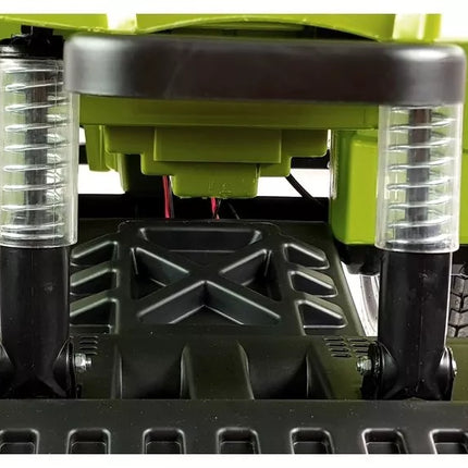 Keturratis BDM0906 elektrinis vaikiškas automobilis su pripučiamais ratais - žalias