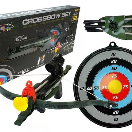 Arbaletas su strėlėmis su siurbtukais