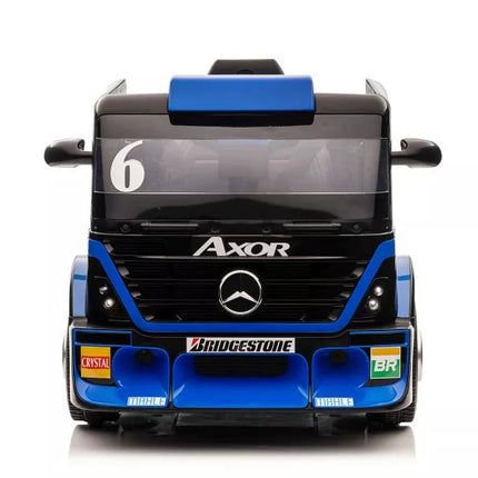 Akumuliatorinis automobilis Mercedes XMX622B puspriekabė tamsiai mėlyna LCD