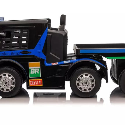 Akumuliatorinis automobilis Mercedes XMX622B puspriekabė tamsiai mėlyna LCD