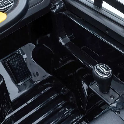 Vaikiškas elektromobilis Mercedes XMX622B puspriekabė Geltonas LCD