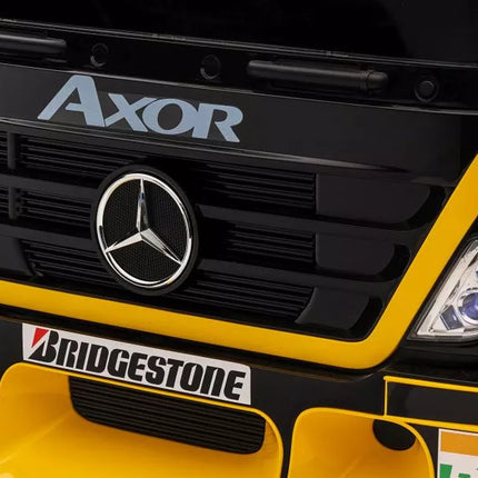 Vaikiškas elektromobilis Mercedes XMX622B puspriekabė Geltonas LCD