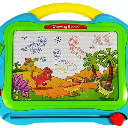 Magnetinė piešimo lenta su 3 antspaudais ir rašikliu