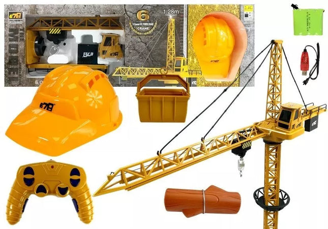 Statybinis Kranas Nuotolinio Valdymo R/C Kranas 680° Sukimas 128cm