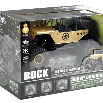 R/C Monster automobilis Jeep 1:18 Gold