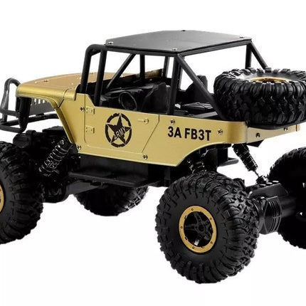 R/C Monster automobilis Jeep 1:18 Gold