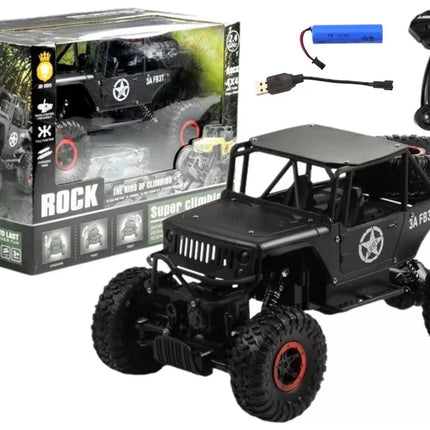R/C Monstras Jeep automobilis 1:18 juodas