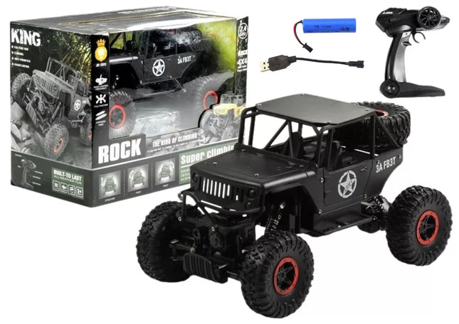 R/C Monstras Jeep automobilis 1:18 juodas