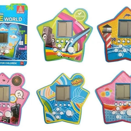 Plytų žaidimas elektroninis Tetris nešiojamas žvaigždė mėlynas