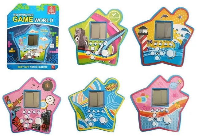 Plytų žaidimas elektroninis Tetris nešiojamas žvaigždė mėlynas