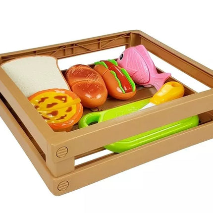 Dešrainių rinkinys ingredientams pjaustyti krepšelyje