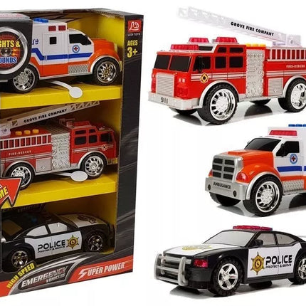 Automobilių rinkinys Specialiosios pajėgos Policija Greitoji pagalba Ugniagesiai