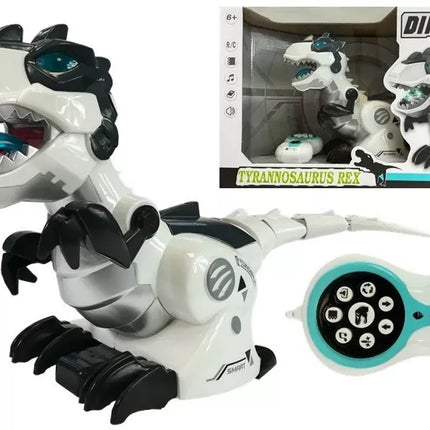 Interaktyvus dinozauras su nuotolinio valdymo pulteliu R/C, skleidžiantis garsus