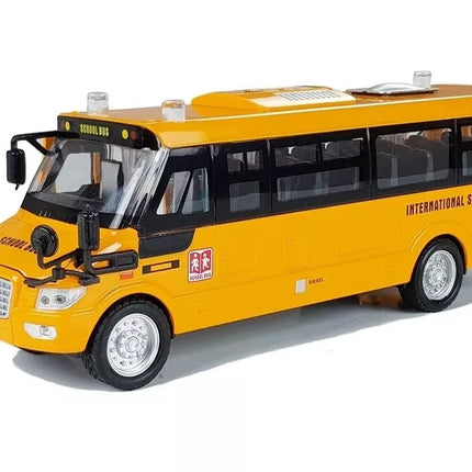 Metalinis mokyklinis autobusas su frikciniu varikliu, pagamintas liejimo būdu