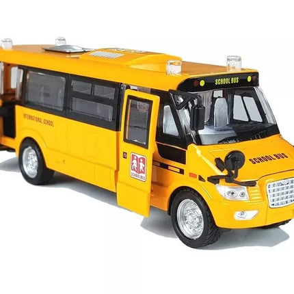 Metalinis mokyklinis autobusas su frikciniu varikliu, pagamintas liejimo būdu