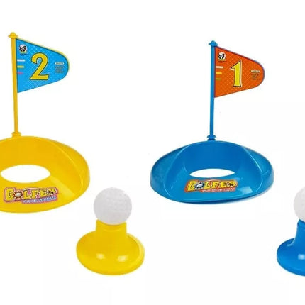 Vaikų golfo rinkinys su lazdomis, skylių vėliavėlėmis ir kamuoliukais