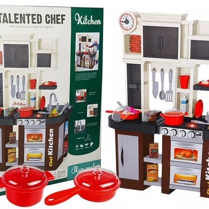 Interaktyvi virtuvėlė vaikams Okp Šaldytuvo vandens čiaupo aksesuarai 58 vnt.