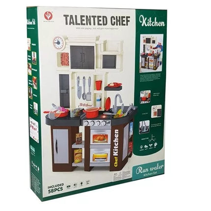 Interaktyvi virtuvėlė vaikams Okp Šaldytuvo vandens čiaupo aksesuarai 58 vnt.