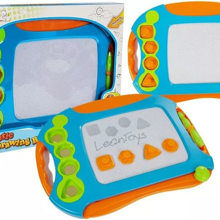 Magnetinė piešimo lenta su geometriniais antspaudais