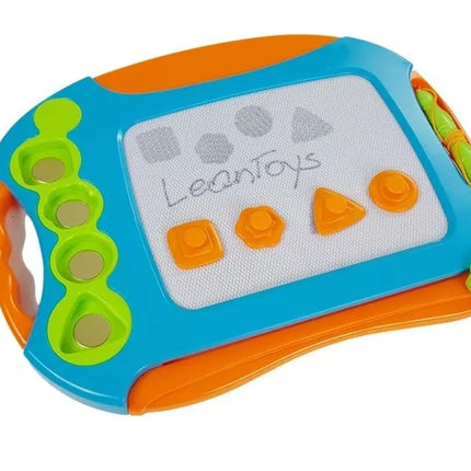 Magnetinė piešimo lenta su geometriniais antspaudais