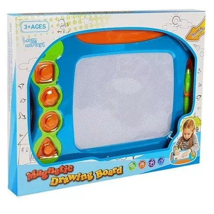 Magnetinė piešimo lenta su geometriniais antspaudais