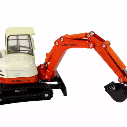 Metalinio ekskavatoriaus su didele strėle 1:50 mastelio liejinio modelis