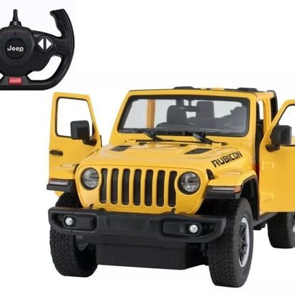 R/C Jeep Wrangler Rubicon 1:14 Rastar Geltonas