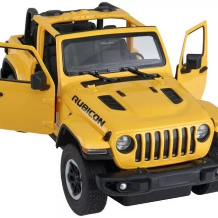 R/C Jeep Wrangler Rubicon 1:14 Rastar Geltonas