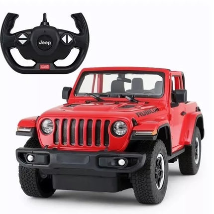 R/C Jeep Wrangler Rubicon 1:14 Rastar Raudonas