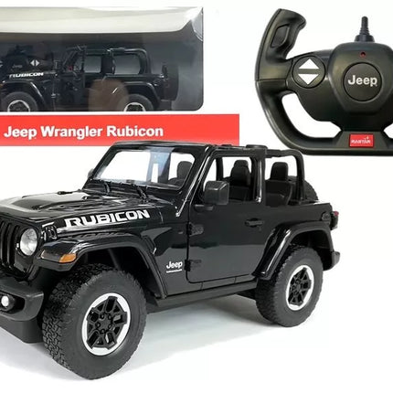R/C Jeep Wrangler Rubicon 1:14 Rastar Juodas
