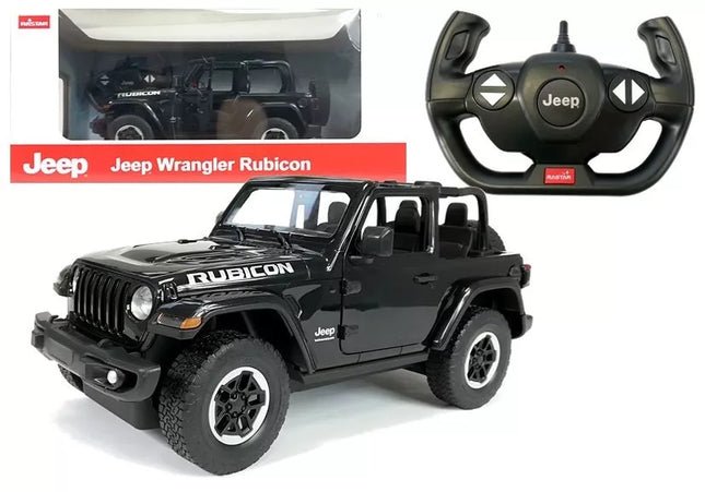 R/C Jeep Wrangler Rubicon 1:14 Rastar Juodas
