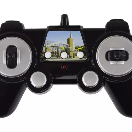 Geltonas nuotoliniu būdu valdomas R/C mokyklinis autobusas su atidaromomis durimis