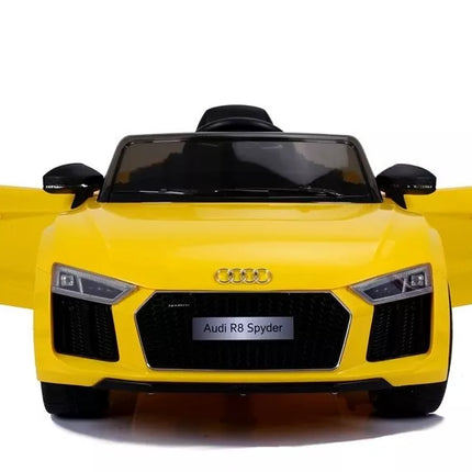 Didelis vaikiškas elektromobilis Audi R8 JJ2198, geltonas