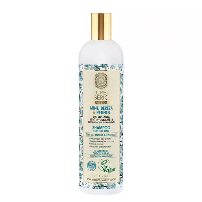 Natura Siberica M&auml;tai ir Beržas Retinolio profesionalus šampūnas riebiems plaukams 400ml