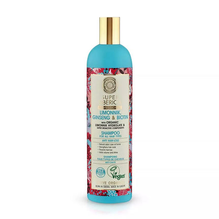 Natura Siberica Schizandra ir ženšenis su biotinu profesionalus šampūnas 400ml