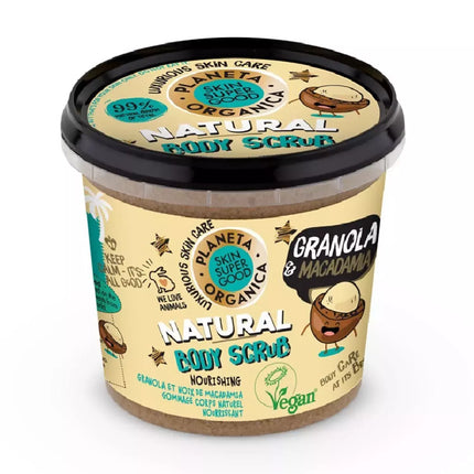 Natura Siberica Odos Super Geras Natūralus Kūno Kremas Granola Makadamija 360ml